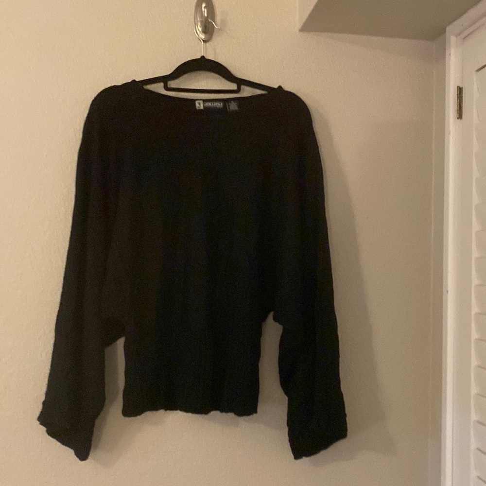 Lovely classic black sweater with fashionable bat wing sleeves -Buy 1 get 1 free
